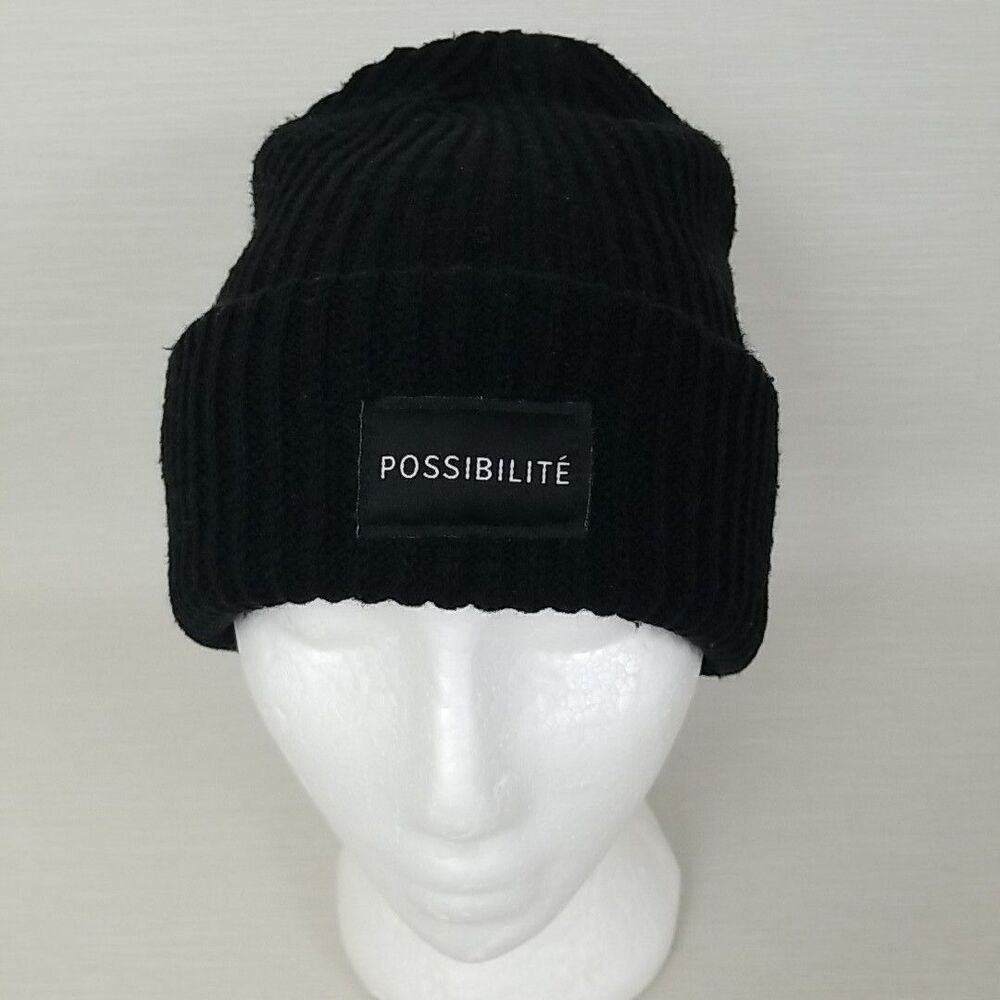 H&M Possibilité Women Black Knitted Hat One Size